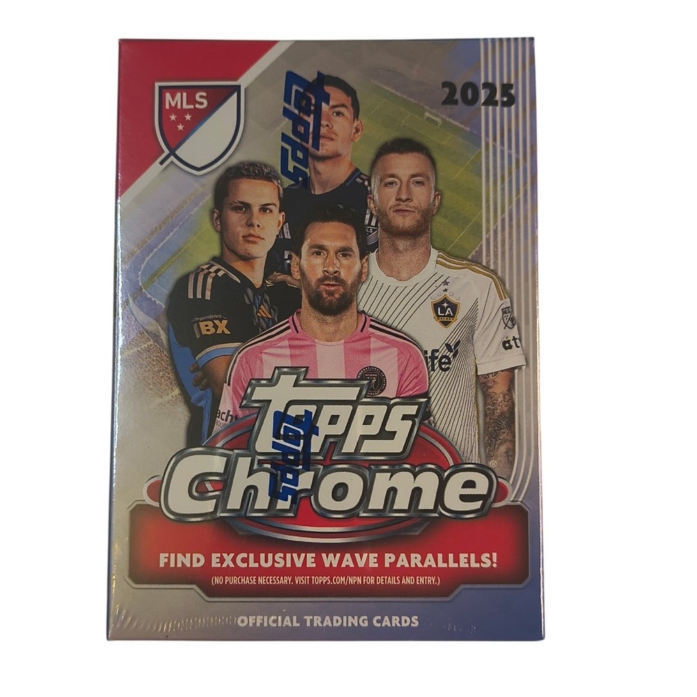 2025 Topps Chrome MLS Soccer Value Box Sealed Messi Wave Parallels Cards NEW